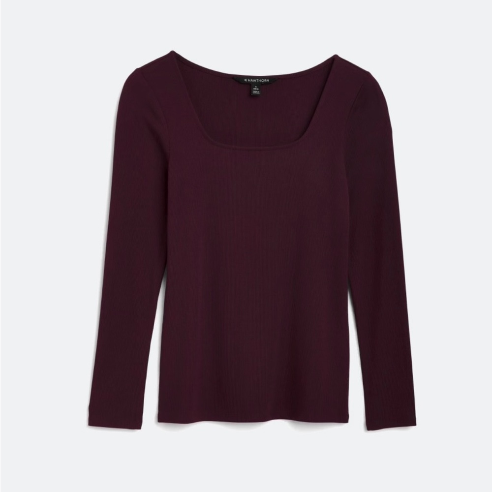 41 Hawthorn Burgundy Long Sleeve Top